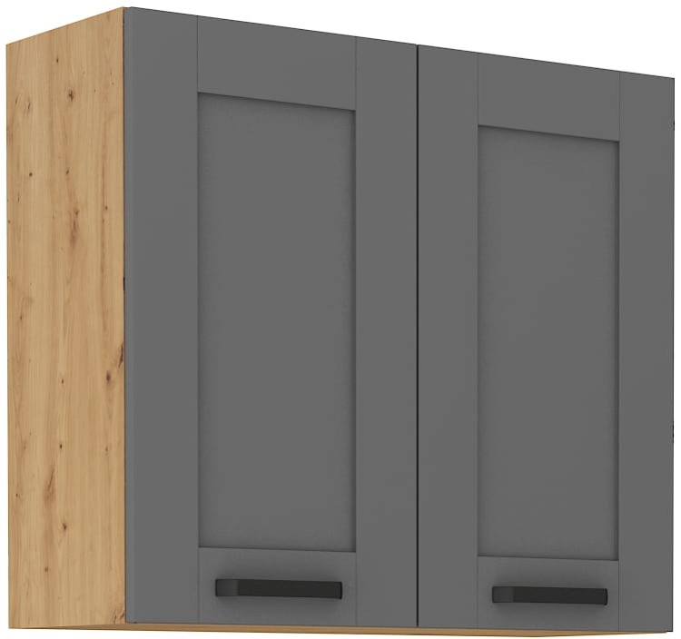 LUNA 80 G-72 2F šedý/Dub Artisan kuchyňská horní skříňka