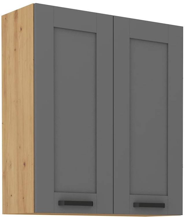 LUNA 80 G-90 2F kuchyňská horní skříňka šedý/Dub Artisan