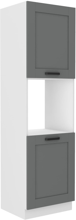 Komínová skříňka pro kuchyňskou troubu LUNA 60 DP-210 2F šedá/bílá