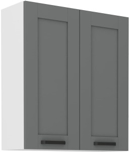 Horní skříňka do kuchyně LUNA 80 G-90 2F šedá/bílá
