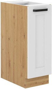 LUNA 30 D CARGO Bílá/dubová kuchyňská skříňka Artisan