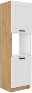 Komínová skříňka pro kuchyňskou troubu LUNA 60 DP-210 2F Bílý/Dub Artisan