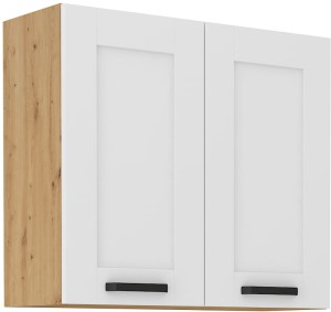 Horní skříňka do kuchyně LUNA 80 G-72 2F Bílý/Dub Artisan