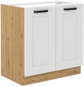 Kuchyňská skříňka pod linku LUNA 80 ZL 2F Bílý/Dub Artisan