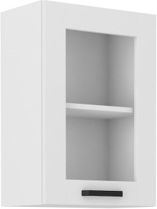 Horní skříňka do kuchyně s vitrínou LUNA 40 GS-72 1F Bílá/bílá