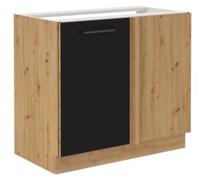 Rohová kuchyňská linka MODENA 105 ND 1F Artisan Dub/černá
