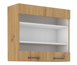 Horní skříňka do kuchyně s vitrínou MODENA 80 GS-72 2F Artisan Oak