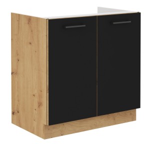Kuchyňská skříňka pod linku MODENA 80 ZL 2F Artisan Dub/černá
