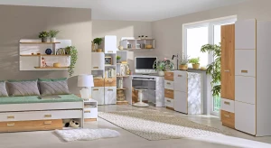 Noční stolek Lorento 12 Bílý/Dub Nash