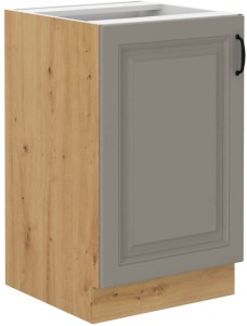 Kuchyňská skříňka pod linku STILO 50 ZL 1F Hlína šedý/Dub Artisan