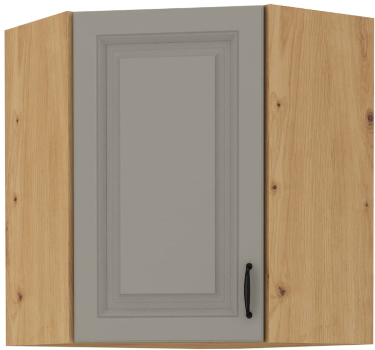 STILO 58x58 GN-72 1 F Hlína šedý/Dub Artisan rohová kuchyňská horní skříňka