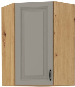 STILO 58x58 GN-90 1 F Hlína šedý/Dub Artisan rohová kuchyňská horní skříňka