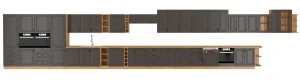 Skříňka do kuchyně se zásuvkami STILO 60 D 3S Hlína šedý/Dub Artisan