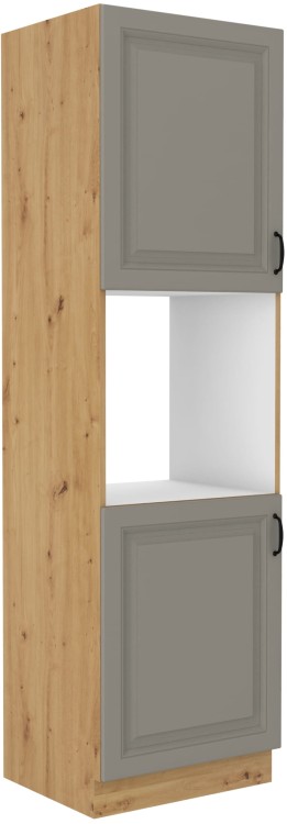 Komínová skříňka pro kuchyňskou linku STILO 60 DP-210 2F Hlína šedý/Artisan Oak