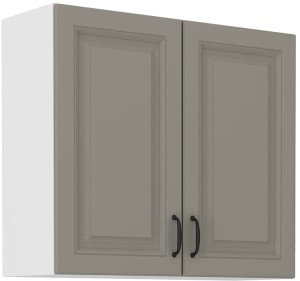 Horní skříňka do kuchyně STILO 80 G-72 2F Hlína šedý/Bílý