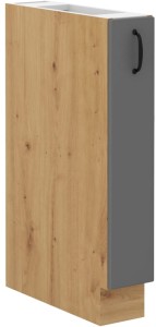 Skříňka do kuchyně se zásuvkou STILO 15 D CARGO šedý/Dub Artisan