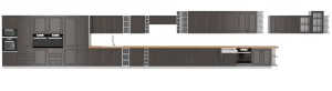 Horní skříňka do kuchyně STILO 50 GU-36 1F šedý/Dub Artisan