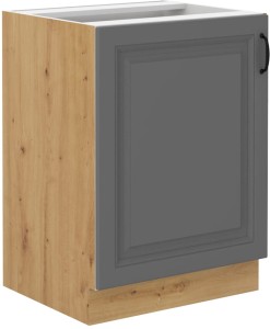 Skříňka do kuchyně STILO 60 D 1F šedý/Dub Artisan