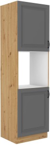 Komínová skříňka trouby STILO 60 DP-210 2F šedý/Dub Artisan