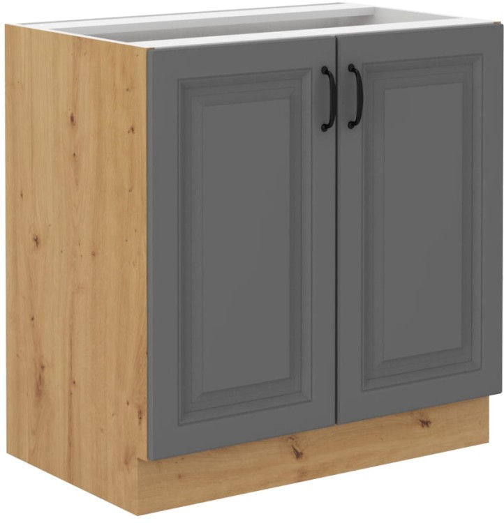 Skříňka do kuchyně STILO 80 D 2D šedý/Dub Artisan