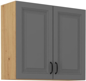 Horní skříňka do kuchyně STILO 80 G-72 2F šedý/Dub Artisan