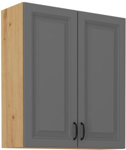 Horní skříňka do kuchyně STILO 80 G-90 2F šedý/Dub Artisan