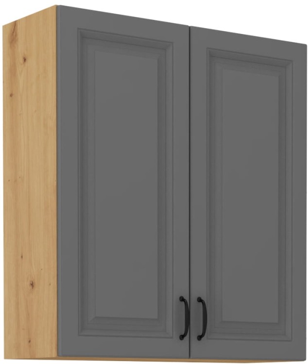 Horní skříňka do kuchyně STILO 80 G-90 2F šedý/Dub Artisan