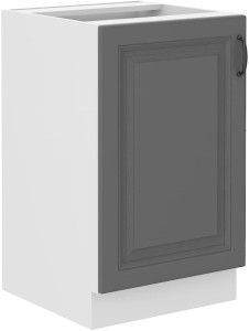 Kuchyňská skříňka pod linku STILO 50 ZL 1F šedá/bílá