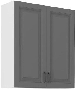 Horní skříňka do kuchyně STILO 80 G-90 2F šedá/bílá