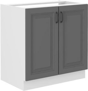 Kuchyňská skříňka pod linku STILO 80 ZL 2F šedá/bílá