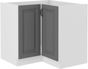 Skříňka do rohové kuchyně STILO 89x89 DN 1F šedá/bílá