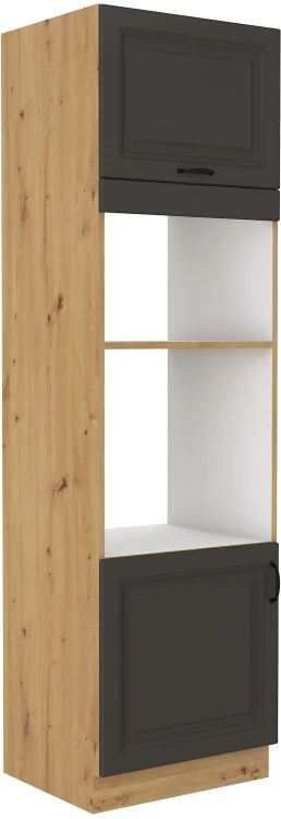 Komínová skříňka pro troubu a mikrovlnnou troubu STILO 60 DPM-210 2F Graphite/Artisan kuchyně