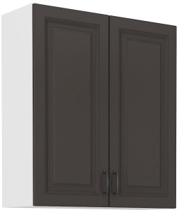 Horní skříňka do kuchyně STILO 80 G-90 2F Grafitová/bílá