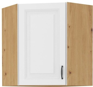 Horní skříňka do rohové kuchyně STILO 58x58 GN-72 1 F bílá/dub Artisan