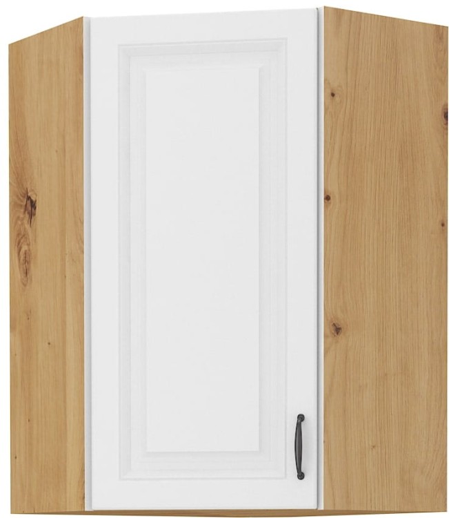 Rohová kuchyňská linka STILO 58x58 GN-90 1 F bílá/dub Artisan