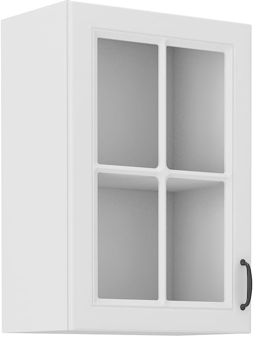 Horní skříňka do kuchyně s vitrínou STILO 40 GS-72 1F Bílá/bílá