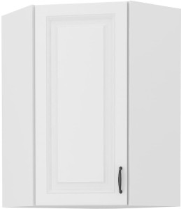 Rohová kuchyňská horní skříňka STILO 58x58 GN-90 1 F bílá/bílá