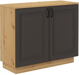 Komoda Flawia GRAR 100 2D s vitrínou GRAR 100 2D Graphite/Artisan