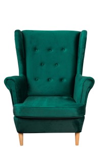Floki lounge set křeslo s podnožkou Temné Zelená