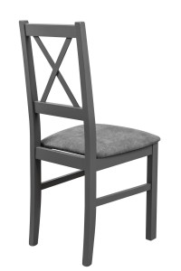 Stůl se 4 židlemi L001 Grafitová/bílá