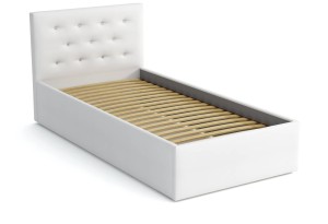 Čalouněná postel s matrací 90x200 Star Bílá