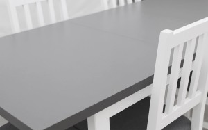 Skládací stůl se 6 židlemi X011 Bílý/Graphite