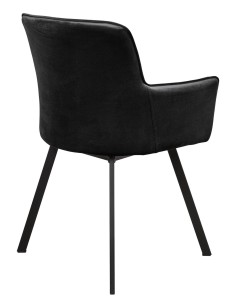 Stůl se 4 židlemi Y061 Černý/Dub Lefkas