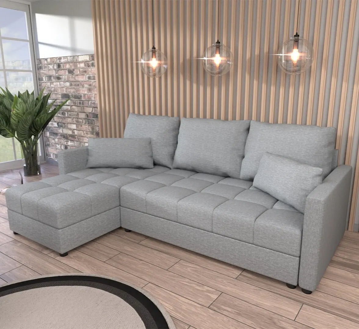 Rohová rozkládací pohovka Domi Inari Šedá