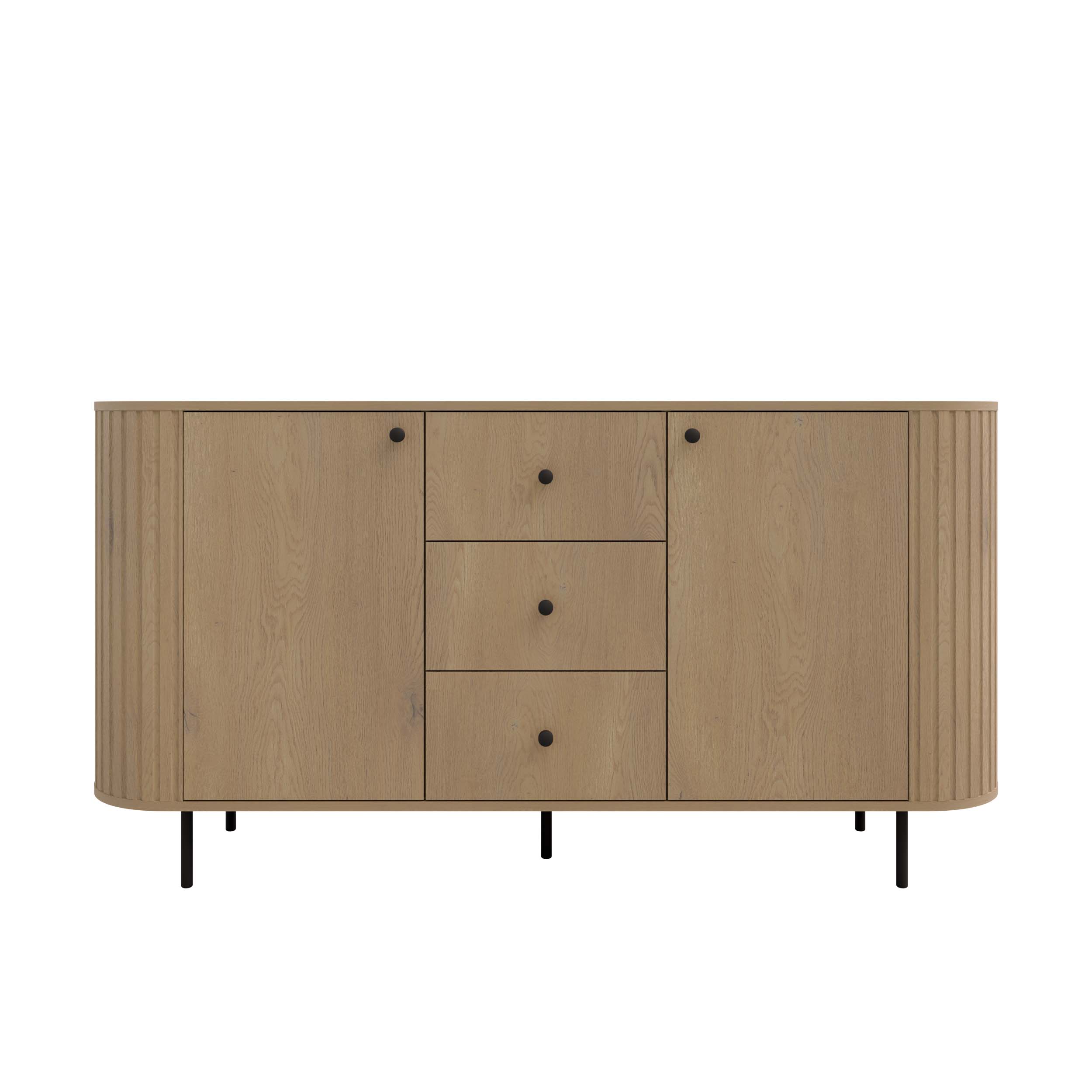 Komoda do obývacího pokoje se třemi zásuvkami a dvěma dvířky Flana 823 2F3S Dub Cremona