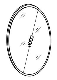 Kulaté závěsné zrcadlo k toaletnímu stolku 100 cm Flana 701 Béžové