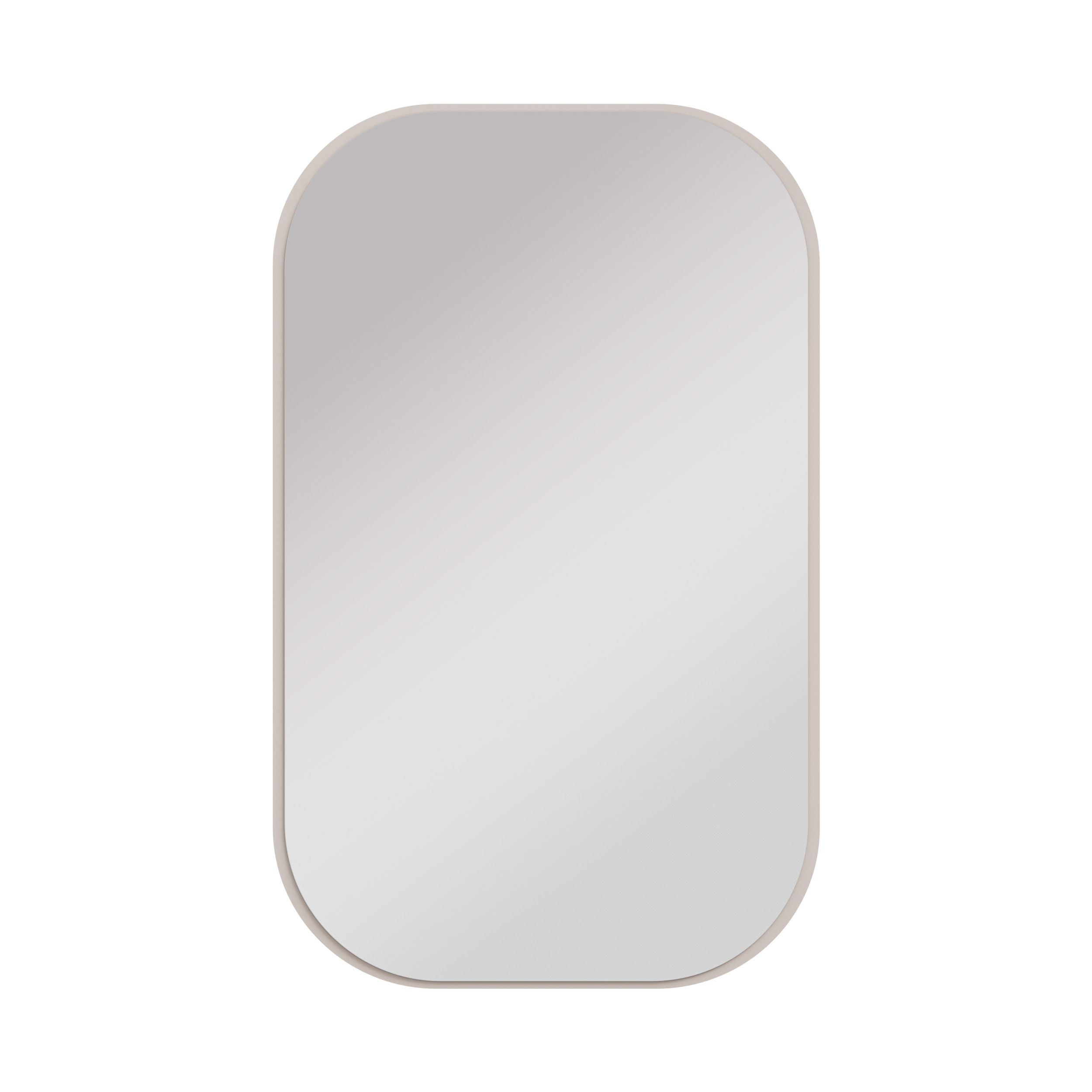 Obdélníkové závěsné zrcadlo k toaletnímu stolku se zaoblenými rohy Flana 702 Béžové