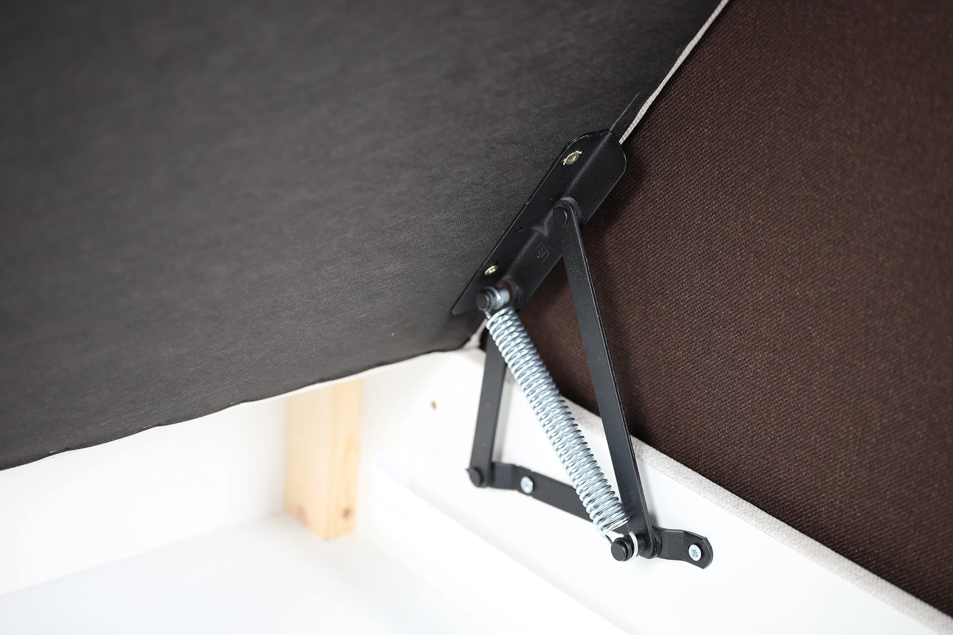 Jednolůžková postel s úložným prostorem Hirek Eko 80x200 Hnědá/Ecru