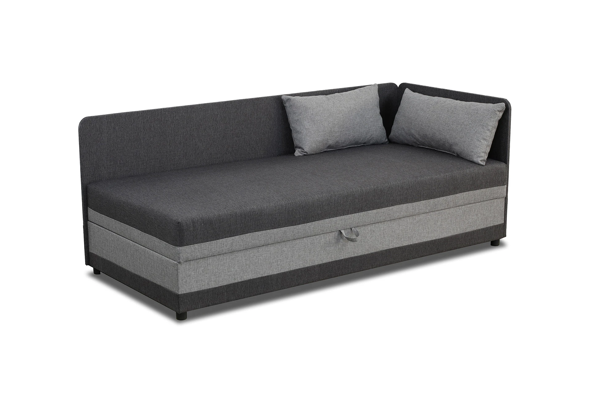 Jednolůžková postel s úložným prostorem Hirek Eko 80x200 Grafitová/Šedá