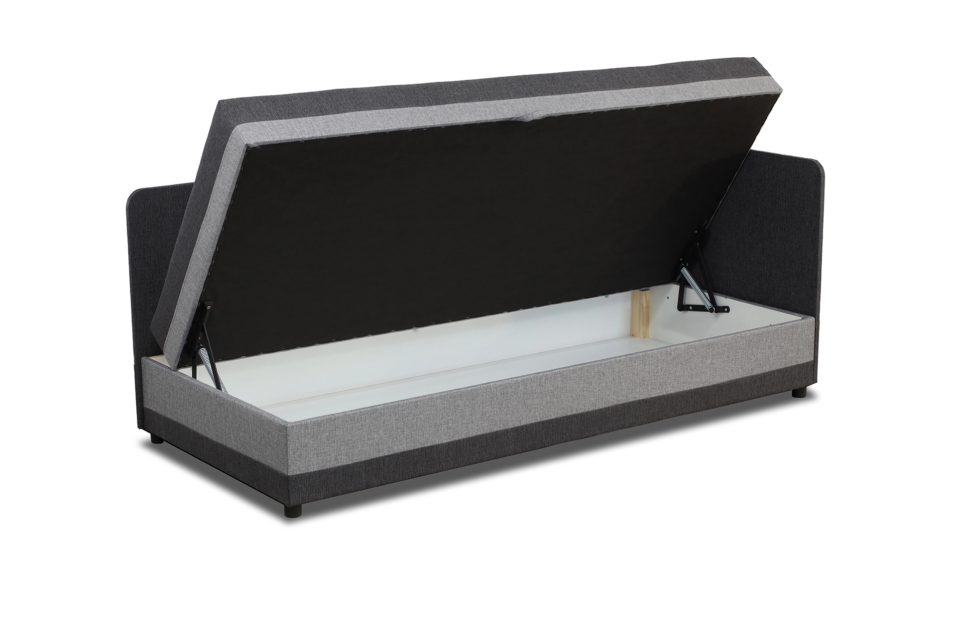 Jednolůžková postel s úložným prostorem Hirek Eko 80x200 Grafitová/Šedá